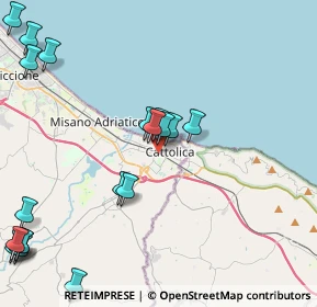 Mappa Ponte ferroviario di via Emilia Romagna. Cattolica, 47841 Cattolica RN, Italia (5.57684)