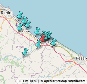 Mappa Ponte ferroviario di via Emilia Romagna. Cattolica, 47841 Cattolica RN, Italia (4.32333)