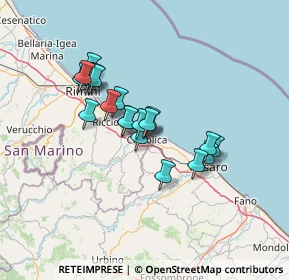 Mappa Ponte ferroviario di via Emilia Romagna. Cattolica, 47841 Cattolica RN, Italia (10.848)