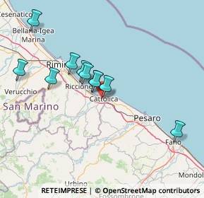 Mappa Ponte ferroviario di via Emilia Romagna. Cattolica, 47841 Cattolica RN, Italia (16.90545)