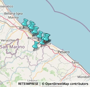 Mappa Via Oriani A., 47841 Cattolica RN, Italia (7.80364)
