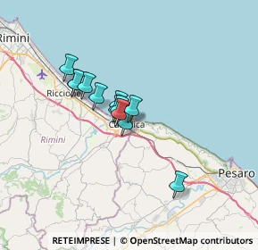 Mappa Via Oriani A., 47841 Cattolica RN, Italia (4.725)