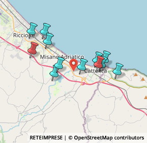 Mappa Via Po, 47841 Cattolica RN, Italia (3.32833)