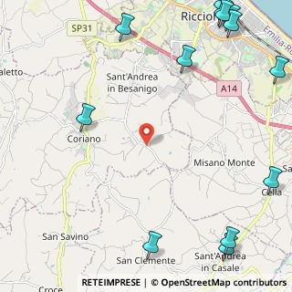 Mappa Via Puglie, 47853 Puglie RN, Italia (3.73846)