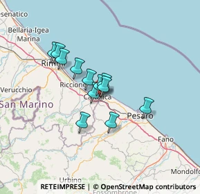 Mappa Via Ludovico Ariosto, 47841 Cattolica RN, Italia (9.43417)