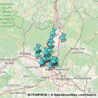 Mappa Via Fratelli Rosselli, 59100 Vaiano PO, Italia (9.9935)