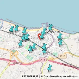 Mappa Via del Porto, 47841 Cattolica RN, Italia (0.95611)
