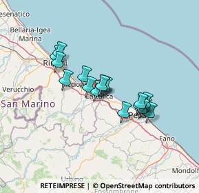 Mappa Via Evandro, 47841 Cattolica RN, Italia (10.42647)