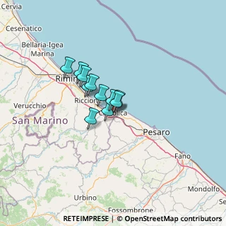 Mappa Via del Porto, 47841 Cattolica RN, Italia (7.69273)