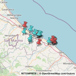 Mappa Via Evandro, 47841 Cattolica RN, Italia (10.0595)
