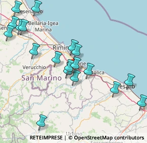 Mappa Via Bruscheto, 47843 Coriano RN, Italia (18.53632)