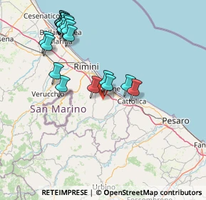Mappa Via Bruscheto, 47843 Coriano RN, Italia (17.665)