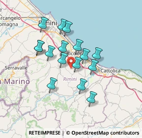 Mappa Via Bruscheto, 47843 Coriano RN, Italia (5.86625)