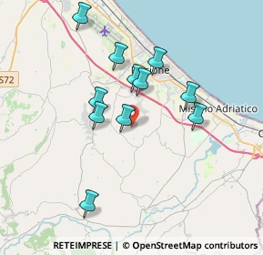 Mappa Via Bruscheto, 47843 Coriano RN, Italia (3.30636)