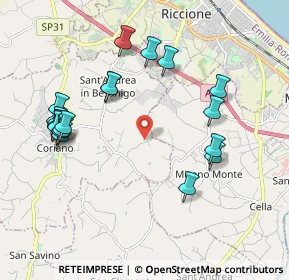 Mappa Via Bruscheto, 47843 Coriano RN, Italia (2.1855)