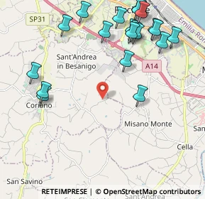 Mappa Via Bruscheto, 47843 Coriano RN, Italia (2.6375)