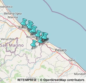 Mappa Via E. Toti, 47841 Cattolica RN, Italia (7.81455)