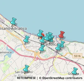 Mappa Via Forlì, 47841 Cattolica RN, Italia (1.71077)