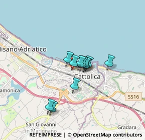 Mappa Via Forlì, 47841 Cattolica RN, Italia (1.08818)