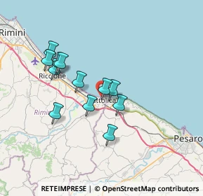 Mappa Via Rasi Spinelli, 47841 Cattolica RN, Italia (6.15917)