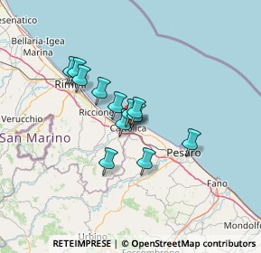 Mappa Via E. de Amicis, 61011 Gabicce Mare PU, Italia (9.44)