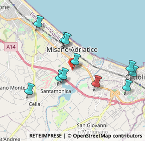 Mappa Via Giorgio Morandi, 47843 Misano Adriatico RN, Italia (1.98818)