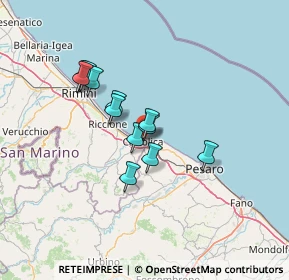 Mappa Via Don Minzoni, 47841 Cattolica RN, Italia (10.485)