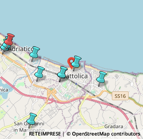 Mappa Via A.Volta, 47841 Cattolica RN, Italia (2.77583)