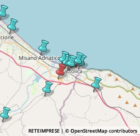 Mappa Via A.Volta, 47841 Cattolica RN, Italia (3.44923)