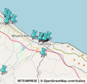 Mappa Via A.Volta, 47841 Cattolica RN, Italia (3.75933)