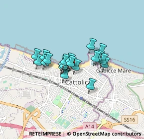 Mappa Via A.Volta, 47841 Cattolica RN, Italia (0.5805)