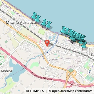 Mappa Via Conca, 47843 Misano Adriatico RN, Italia (1.256)