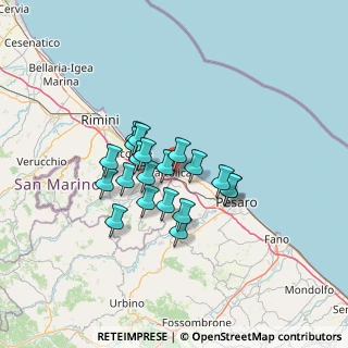 Mappa Via Alessandro Volta, 61011 Gabicce Mare PU, Italia (10.034)