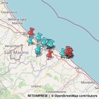 Mappa Via Alessandro Volta, 61011 Gabicce Mare PU, Italia (10.023)