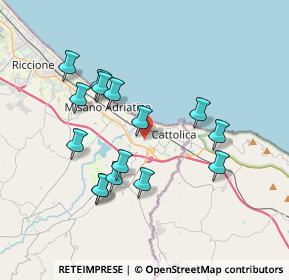 Mappa Via Meucci, 47841 Cattolica RN, Italia (3.52933)