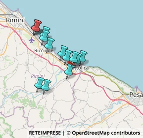 Mappa Via Meucci, 47841 Cattolica RN, Italia (6.12286)