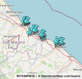 Mappa Via Meucci, 47841 Cattolica RN, Italia (10.97125)