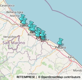 Mappa Via Meucci, 47841 Cattolica RN, Italia (8.89364)