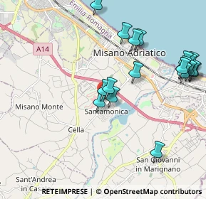 Mappa Viale Daijiro Kato, 47843 Santa Monica-Cella RN, Italia (2.3865)