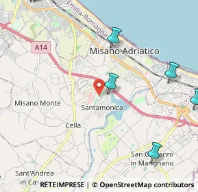 Mappa Viale Daijiro Kato, 47843 Santa Monica-Cella RN, Italia (3.71273)