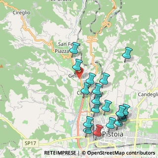 Mappa Via di Gello, 51100 Pistoia PT, Italia (2.443)