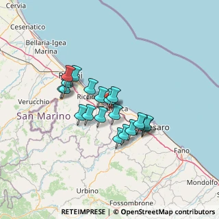 Mappa Via Don Antonio Cavoli, 47841 Cattolica RN, Italia (10.6075)