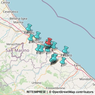 Mappa Via Caravaggio, 47841 Cattolica RN, Italia (9.37111)