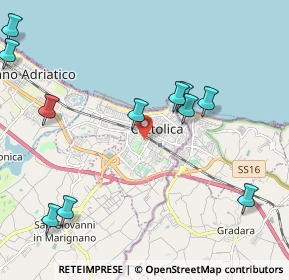 Mappa Via Michelangelo, 47841 Cattolica RN, Italia (2.51727)