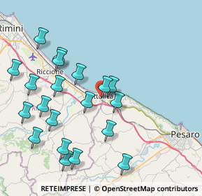 Mappa Via Giuseppe Garibaldi, 47841 Cattolica RN, Italia (8.9055)