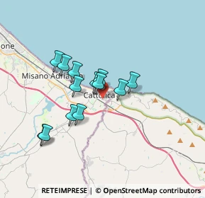 Mappa Via Giuseppe Garibaldi, 47841 Cattolica RN, Italia (2.82308)