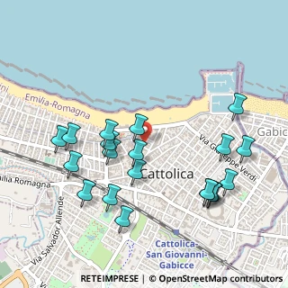 Mappa Via Gioacchino Rossini, 47841 Cattolica RN, Italia (0.5505)