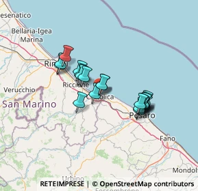 Mappa Giardini De Amicis, 47841 Cattolica RN, Italia (10.9165)