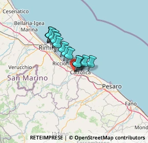 Mappa SS 16 Adriatica, 47843 Misano Adriatico RN, Italia (9.41)