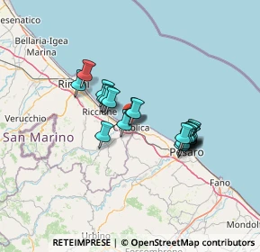 Mappa Via Curiel, 47841 Cattolica RN, Italia (10.9165)